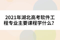 2021年湖北高考軟件工程專業(yè)主要課程學(xué)什么？