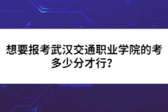 想要報(bào)考武漢交通職業(yè)學(xué)院的考多少分才行？