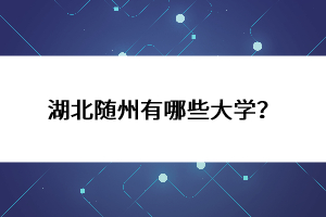 湖北隨州有哪些大學(xué)？