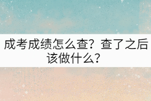 成考成績(jī)?cè)趺床?？查了之后該做什么? width=