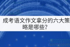 成考語文作文拿分的六大策略是哪些？