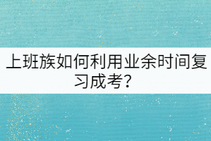 上班族如何利用業(yè)余時間復習成考？