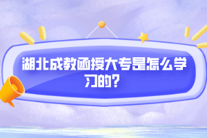 湖北成教函授大專是怎么學(xué)習(xí)的？