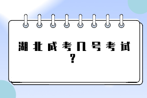 湖北成考幾號(hào)考試？
