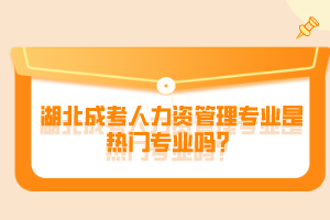 湖北成考人力資管理專業(yè)是熱門專業(yè)嗎？