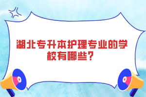 湖北專升本護(hù)理專業(yè)的學(xué)校有哪些？