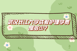 武漢長江大學(xué)成考護(hù)理學(xué)費是多少?