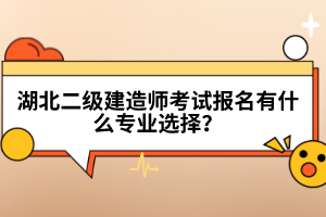 湖北二級建造師考試報名有什么專業(yè)選擇？