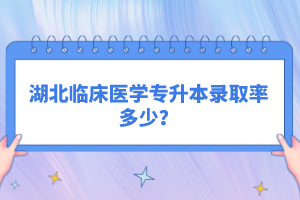 湖北臨床醫(yī)學(xué)專升本錄取率多少？