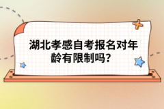 湖北孝感自考報(bào)名對(duì)年齡有限制嗎？