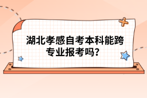 湖北孝感自考本科能跨專業(yè)報(bào)考嗎?