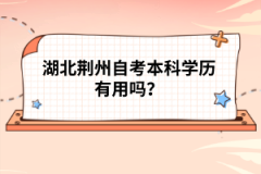 湖北荊州自考本科學(xué)歷有用嗎？
