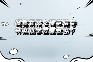 報(bào)考武漢文理學(xué)院專升本的學(xué)費(fèi)是多少？