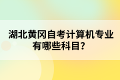 湖北黃岡自考計(jì)算機(jī)專業(yè)有哪些科目？