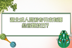 湖北成人高考專升本有哪些答題技巧？