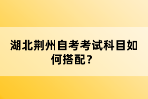 湖北荊州自考考試科目如何搭配？