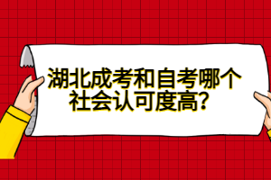 湖北成考和自考哪個社會認(rèn)可度高？