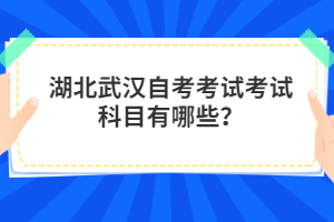 湖北武漢自考考試考試科目有哪些？