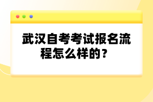 武漢自考考試報(bào)名流程怎么樣的？